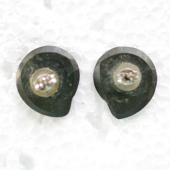 Black Fossil Post Earrings from Ireland - Picture 5 of 5